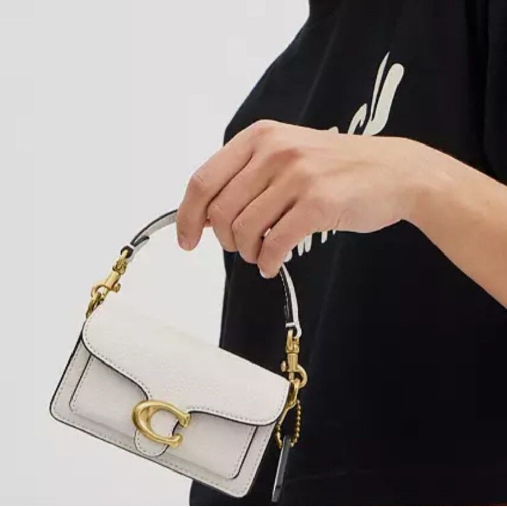 COACH TABBY 12 CHALK NWT